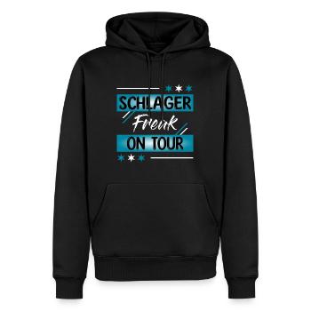Schlagerfreak en tournée - Sweat à capuche Premium bio Homme - noir - Devant - Nico (187cm)