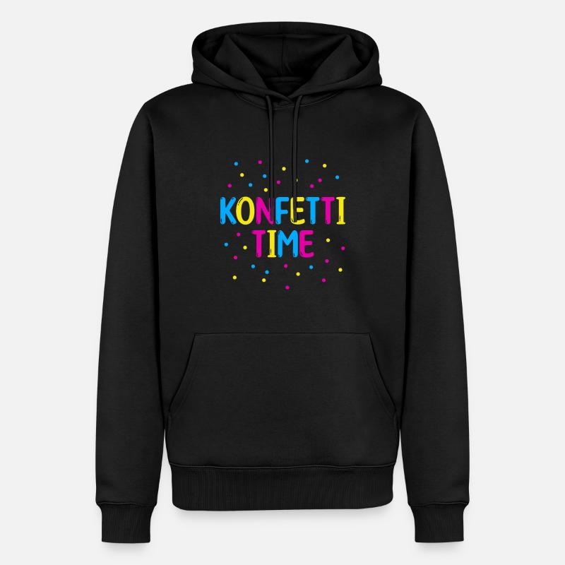 Konfetti time - Männer Premium Bio Hoodie - Schwarz