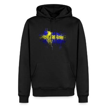 Suède Suède Scandinavie Pays nordiques Viking Europe - Sweat à capuche Premium bio Homme - noir - Devant - Nico (187cm)