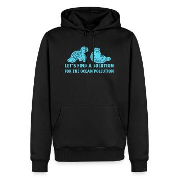 Meeresschutz - Männer Premium Bio Hoodie - Schwarz - Vorne - Nico (187cm)