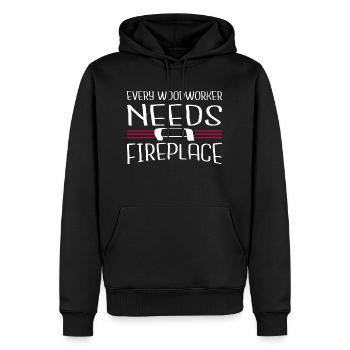 foresterie les charpentiers charpentier drôle t-shirts - Sweat à capuche Premium bio Homme - noir - Devant - Nico (187cm)