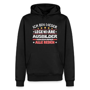 Je suis cet instructeur légendaire - Sweat à capuche Premium bio Homme - noir - Devant - Nico (187cm)