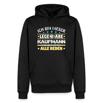 I'm that legendary merchant - Men’s Premium Organic Hoodie - black - Front - Nico (187cm)