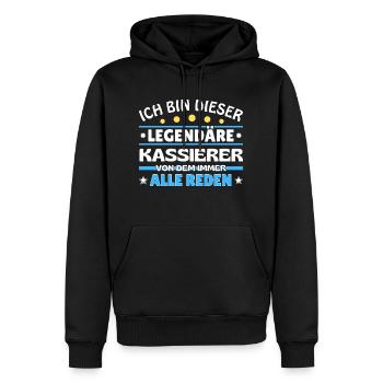 Ich bin dieser legendäre Therapeut - Männer Premium Bio Hoodie - Schwarz - Vorne - Nico (187cm)