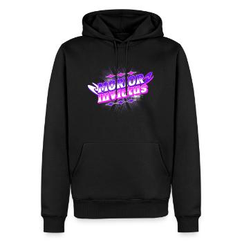 Morior Invictus - Männer Premium Bio Hoodie - Schwarz - Vorne - Nico (187cm)