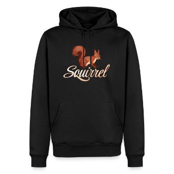 Squirrel of the Red Forest - Männer Premium Bio Hoodie - Schwarz - Vorne - Nico (187cm)