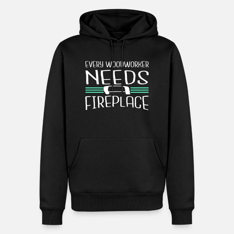 Fier charpentier crâne T-shirts - Sweat à capuche Premium bio Homme - noir
