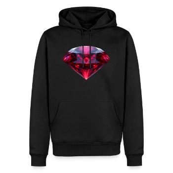 Reddish Ruby - Men’s Premium Organic Hoodie - black - Front - Nico (187cm)