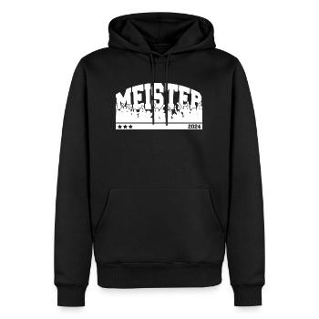 Meister 2024 - Männer Premium Bio Hoodie - Schwarz - Vorne - Nico (187cm)