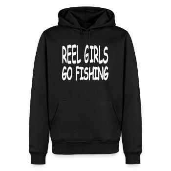 Angeln - Männer Premium Bio Hoodie - Schwarz - Vorne - Nico (187cm)
