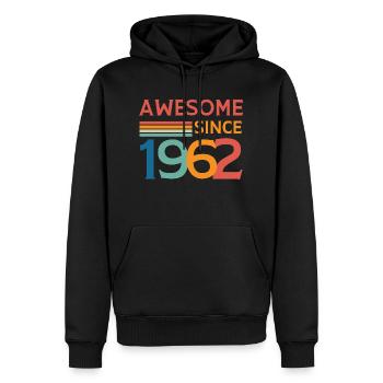 Großartig seit 1962 - Männer Premium Bio Hoodie - Schwarz - Vorne - Nico (187cm)