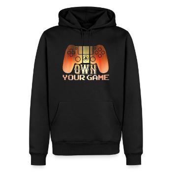 Jeu de joueur Jouer en ligne Jeux sur ordinateur Arcade Neon - Sweat à capuche Premium bio Homme - noir - Devant - Nico (187cm)