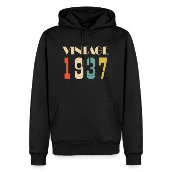 2010 Vintage Geschenk in limitierter Auflage - Männer Premium Bio Hoodie - Schwarz - Vorne - Nico (187cm)