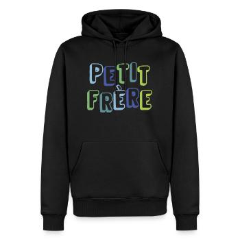 Kleiner Bruder, Geburt, Schwangerschaft - Männer Premium Bio Hoodie - Schwarz - Vorne - Nico (187cm)