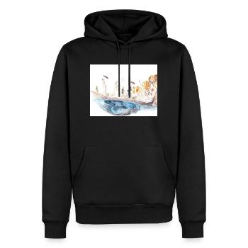 Musikalische Meerjungfrau - Männer Premium Bio Hoodie - Schwarz - Vorne - Nico (187cm)
