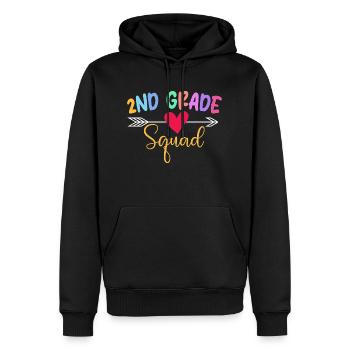 Escouade de 2e année - École des enseignants - Sweat à capuche Premium bio Homme - noir - Devant - Nico (187cm)