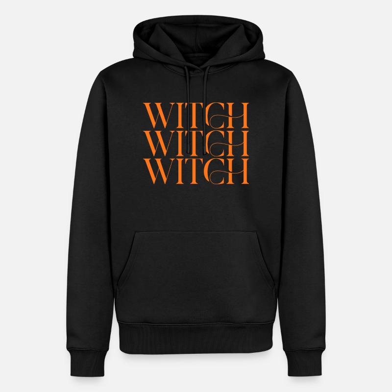 witch witch witch - Männer Premium Bio Hoodie - Schwarz