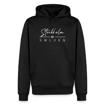 Schweden - Stockholm - Suède - Sverige - Sweat à capuche Premium bio Homme - noir - Devant - Nico (187cm)