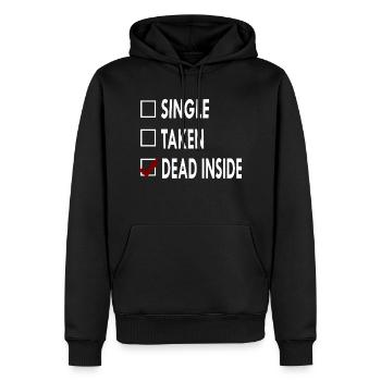 SINGLE DEAD INSIDE - Sweat à capuche Premium bio Homme - noir - Devant - Nico (187cm)