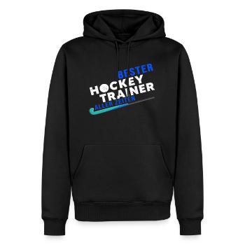 Hockey Feldhockey Hockeysport Hockeytrainer - Männer Premium Bio Hoodie - Schwarz - Vorne - Nico (187cm)