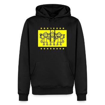 Affe Party Team Lustig - Männer Premium Bio Hoodie - Schwarz - Vorne - Nico (187cm)