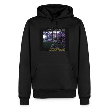 Plac gr Szczecin - Men’s Premium Organic Hoodie - black - Front - Nico (187cm)