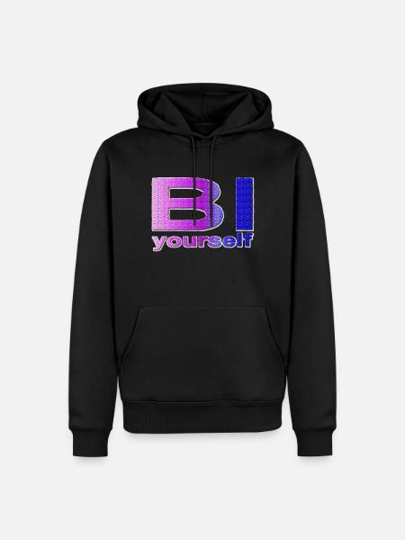 BI yourself - Männer Premium Bio Hoodie - Schwarz