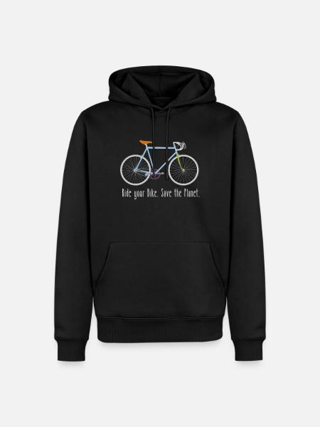 Ride your Bike - Männer Premium Bio Hoodie - Schwarz