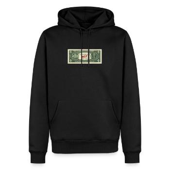 in god we NOT trust - Sweat à capuche Premium bio Homme - noir - Devant - Nico (187cm)