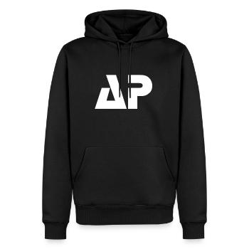 AP Blanc - Sweat à capuche Premium bio Homme - noir - Devant - Nico (187cm)