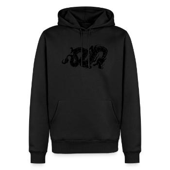 chinese dragon - Sweat à capuche Premium bio Homme - noir - Devant - Nico (187cm)