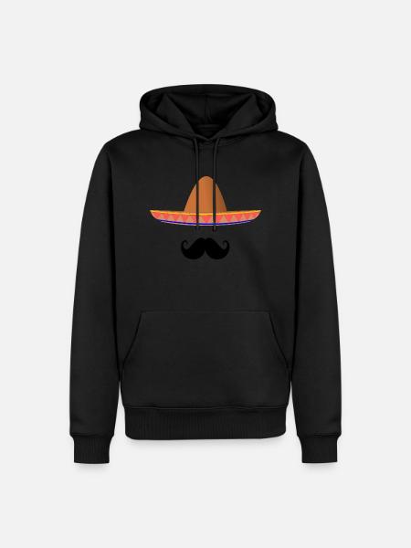 Mexican sombrero - Men’s Premium Organic Hoodie - black
