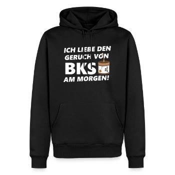 Pyrotechnie Feu d’artifice Amour - Sweat à capuche Premium bio Homme - noir - Devant - Nico (187cm)