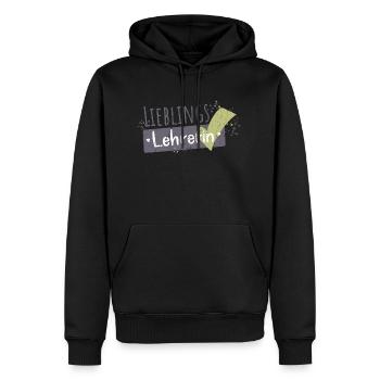 Lieblingslehrerin Lehrerin Schüler Spruch Geschenk - Männer Premium Bio Hoodie - Schwarz - Vorne - Nico (187cm)