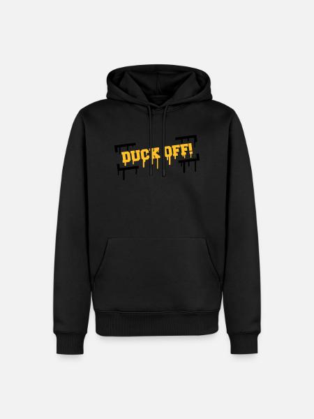 Duck Off Graffiti - Men’s Premium Organic Hoodie - black