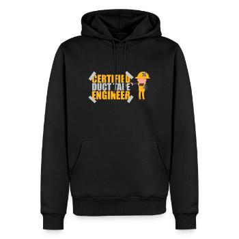 Certified Duct Tape Engineer Idée de cadeau - Sweat à capuche Premium bio Homme - noir - Devant - Nico (187cm)
