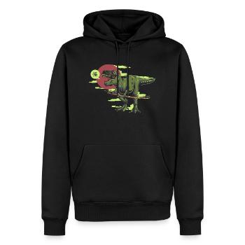 Samurai Rex Dinosaurier - Männer Premium Bio Hoodie - Schwarz - Vorne - Nico (187cm)