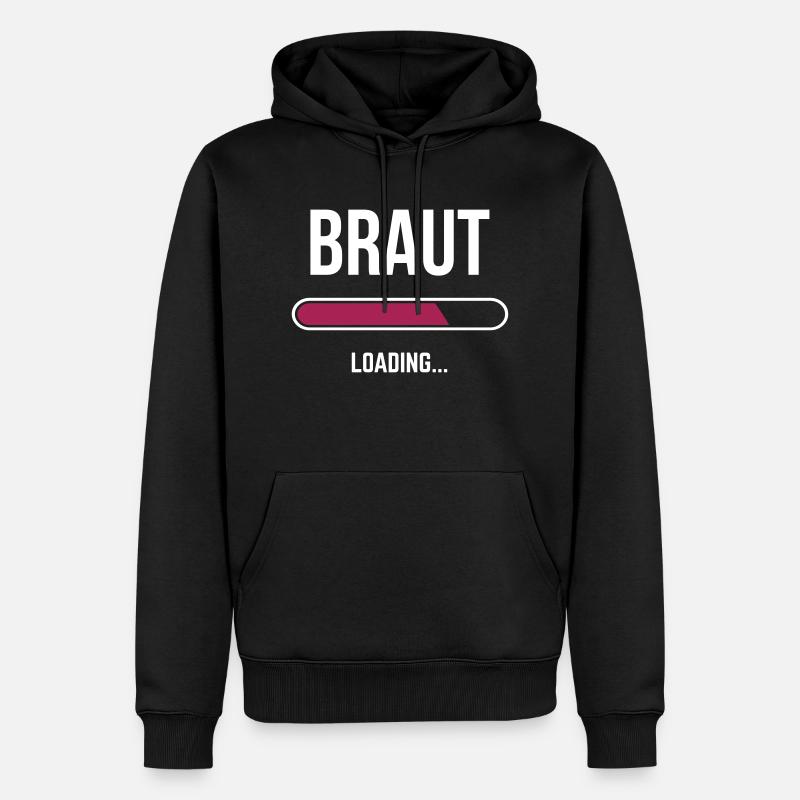 Braut loading - Männer Premium Bio Hoodie - Schwarz