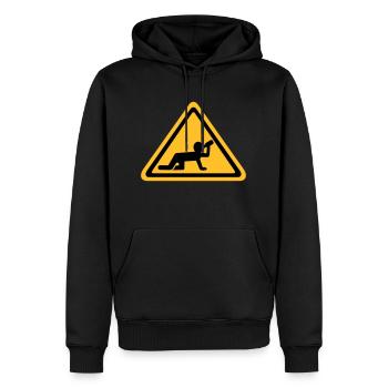 Alkohol - Männer Premium Bio Hoodie - Schwarz - Vorne - Nico (187cm)