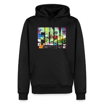 EDM T Shirt - Men’s Premium Organic Hoodie - black - Front - Nico (187cm)
