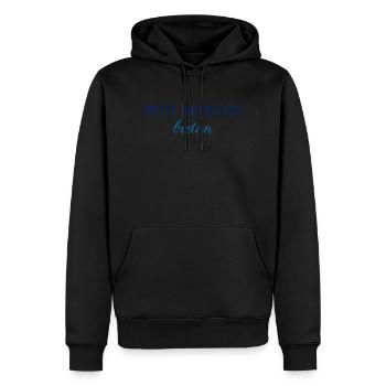 Bretagne - Petit matelot breton - Sweat à capuche Premium bio Homme - noir - Devant - Nico (187cm)