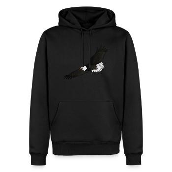 The eagle / The eagle - Men’s Premium Organic Hoodie - black - Front - Nico (187cm)