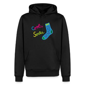 coole socke spruch - Männer Premium Bio Hoodie - Schwarz - Vorne - Nico (187cm)