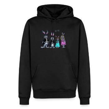 Rabbit vocal ensemble - Men’s Premium Organic Hoodie - black - Front - Nico (187cm)