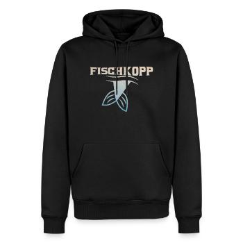 Fish head - Men’s Premium Organic Hoodie - black - Front - Nico (187cm)