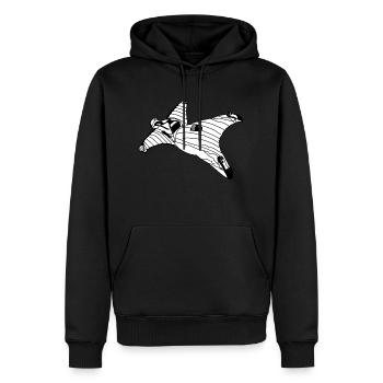 Wingsuit Flying Base Jumping - Männer Premium Bio Hoodie - Schwarz - Vorne - Nico (187cm)