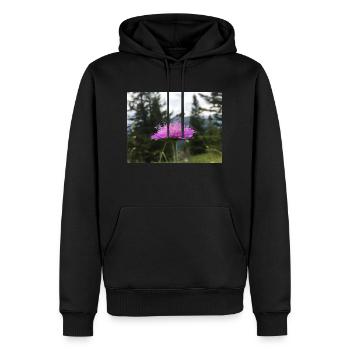 Printemps fleurs - Sweat à capuche Premium bio Homme - noir - Devant - Nico (187cm)