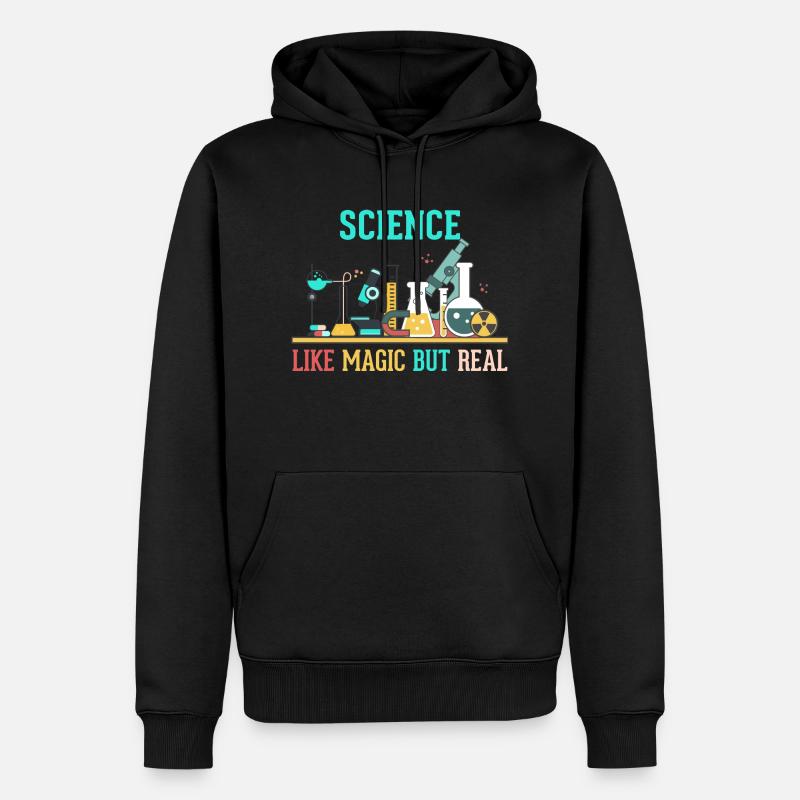 SCIENCE - LIKE MAGIC BUT REAL - Männer Premium Bio Hoodie - Schwarz
