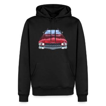 cadillac - Sweat à capuche Premium bio Homme - noir - Devant - Nico (187cm)