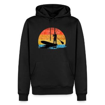 STAND UP PADDLE PADDLING SUP PADDLEBOARDING SURFER - Männer Premium Bio Hoodie - Schwarz - Vorne - Nico (187cm)